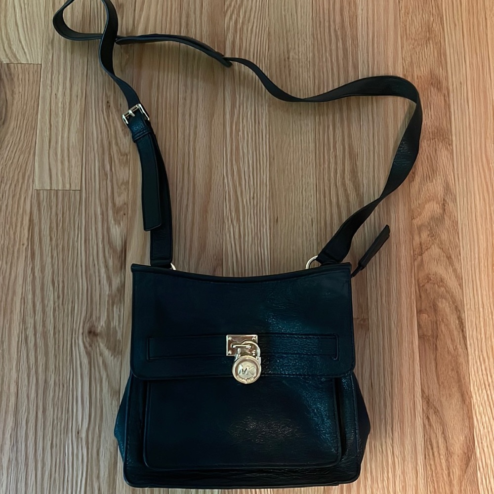 Michael Kors Pebbled Leather Crossbody with Gold Hardware